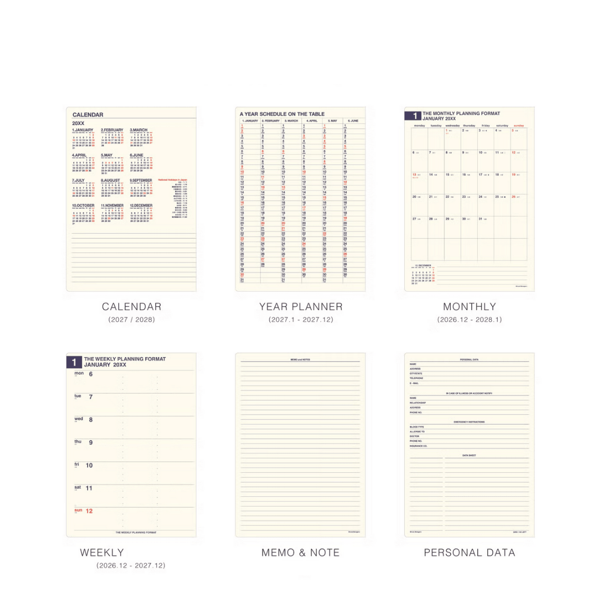 Hightide - 2027 Weekly Planner Minute Manager - Statonary & Office - zulqamvoxer.shop