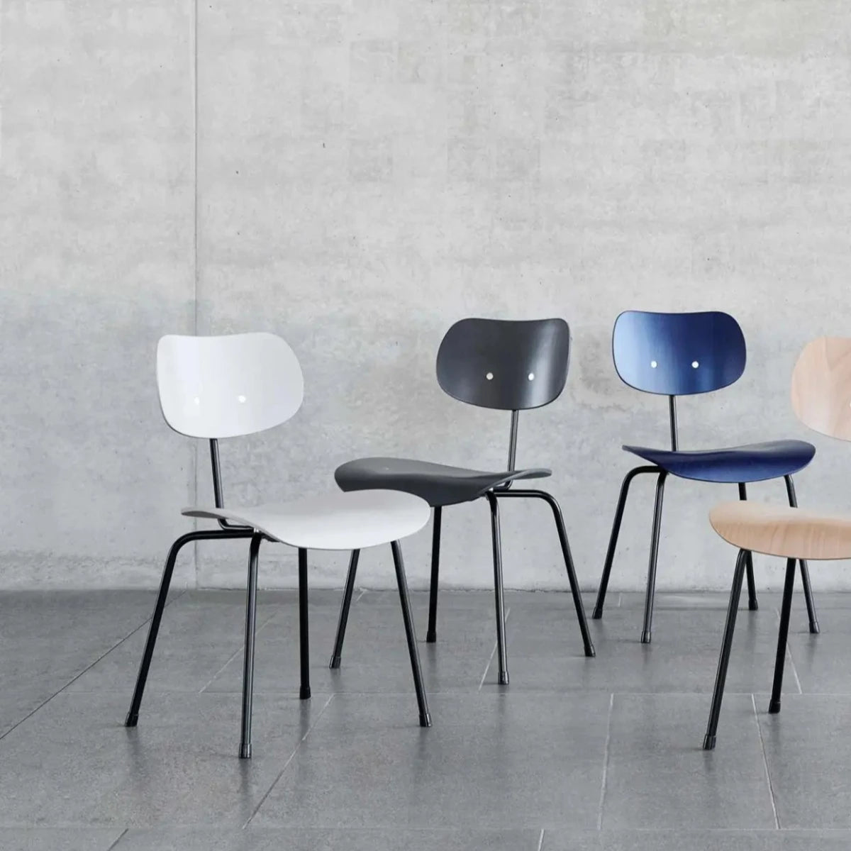 Please Wait To Be Seated / Eiermann - Eiermann SE68 Dining Chair | White - Chair - zulqamvoxer.shop