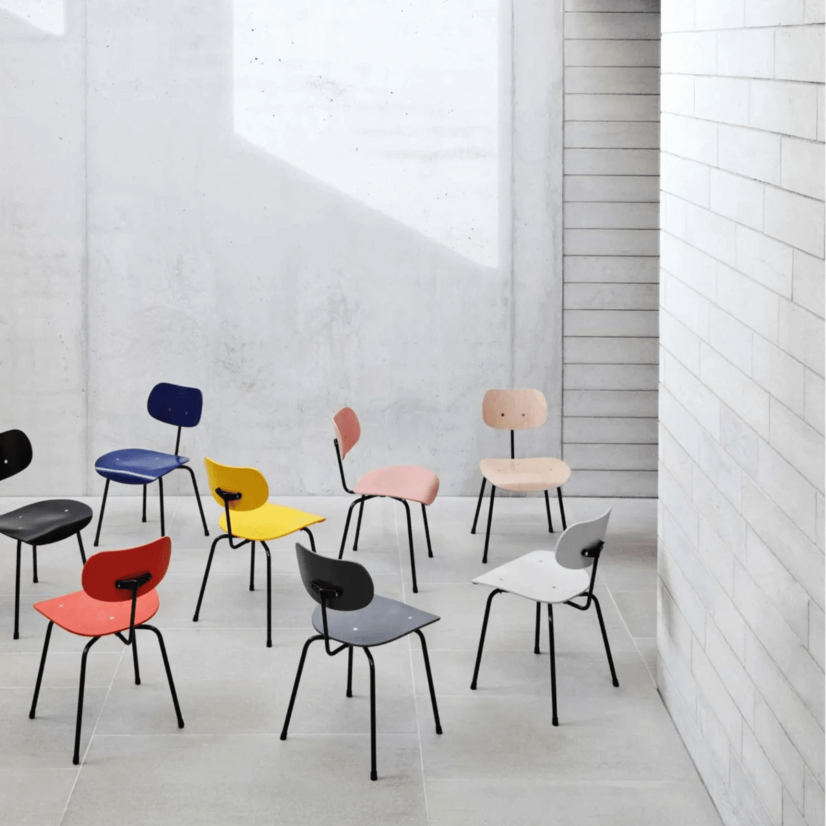 Please Wait To Be Seated / Eiermann - Eiermann SE68 Dining Chair | Yellow + Black - Chair - zulqamvoxer.shop
