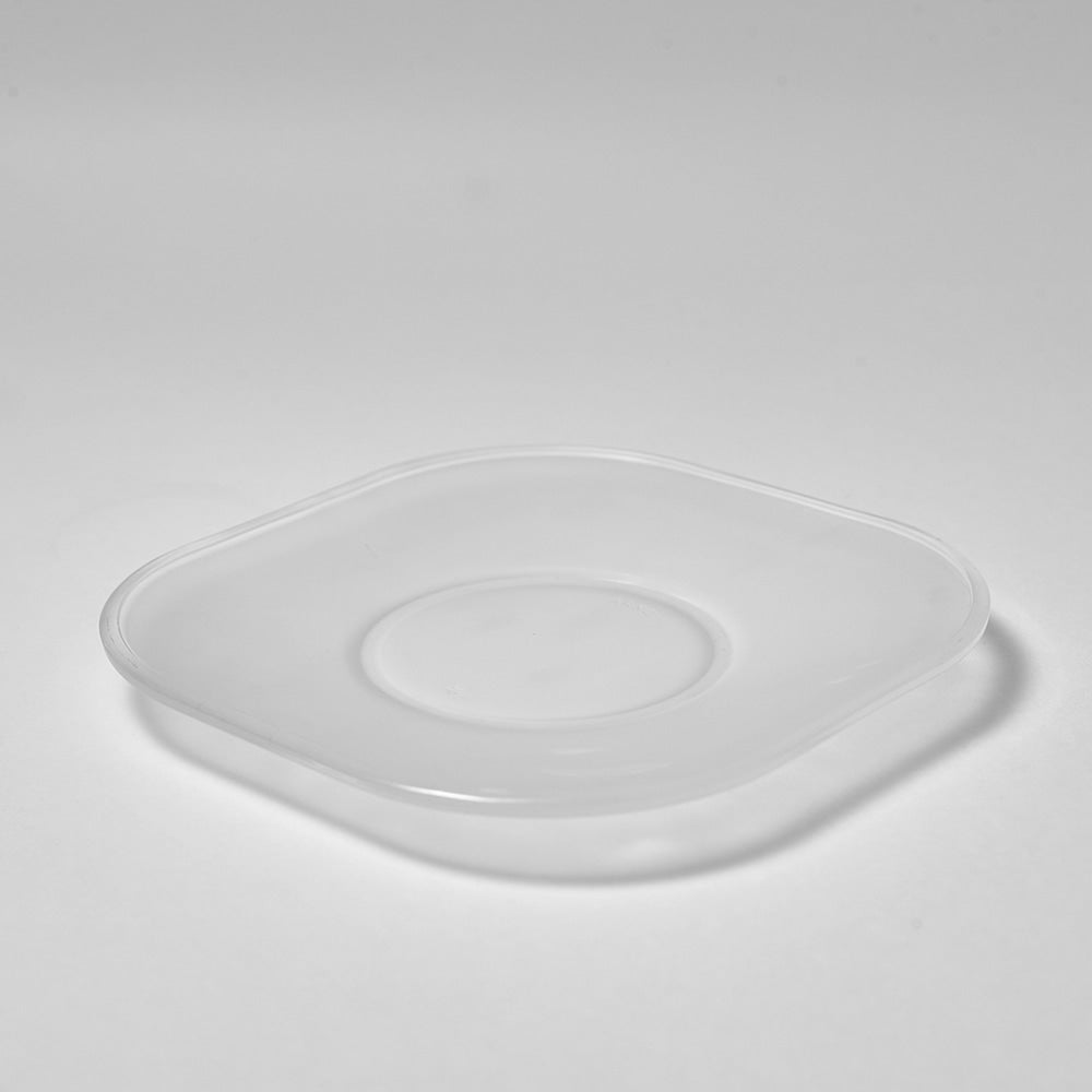 Arno Glass - Frosted Glass Cup w/ Saucer - Tableware - zulqamvoxer.shop