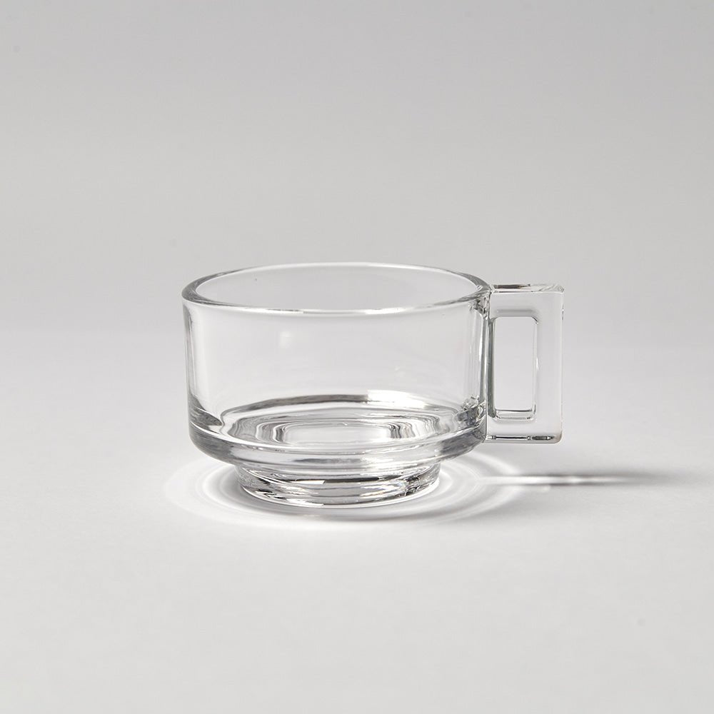 Arno Glass - Glass Cup w. Saucer - Tableware - zulqamvoxer.shop
