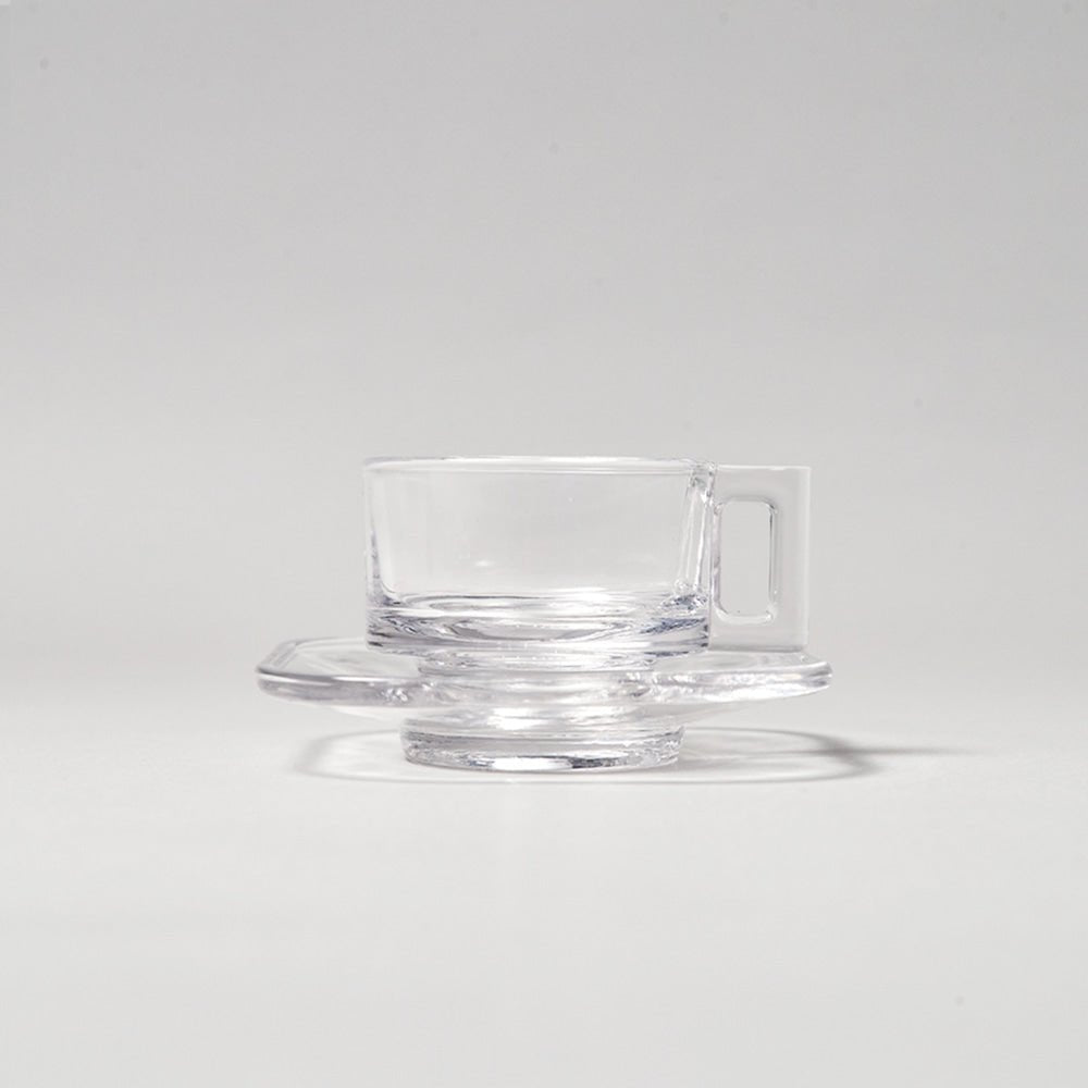 Arno Glass - Glass Espresso Cup w. Saucer - Tableware - zulqamvoxer.shop