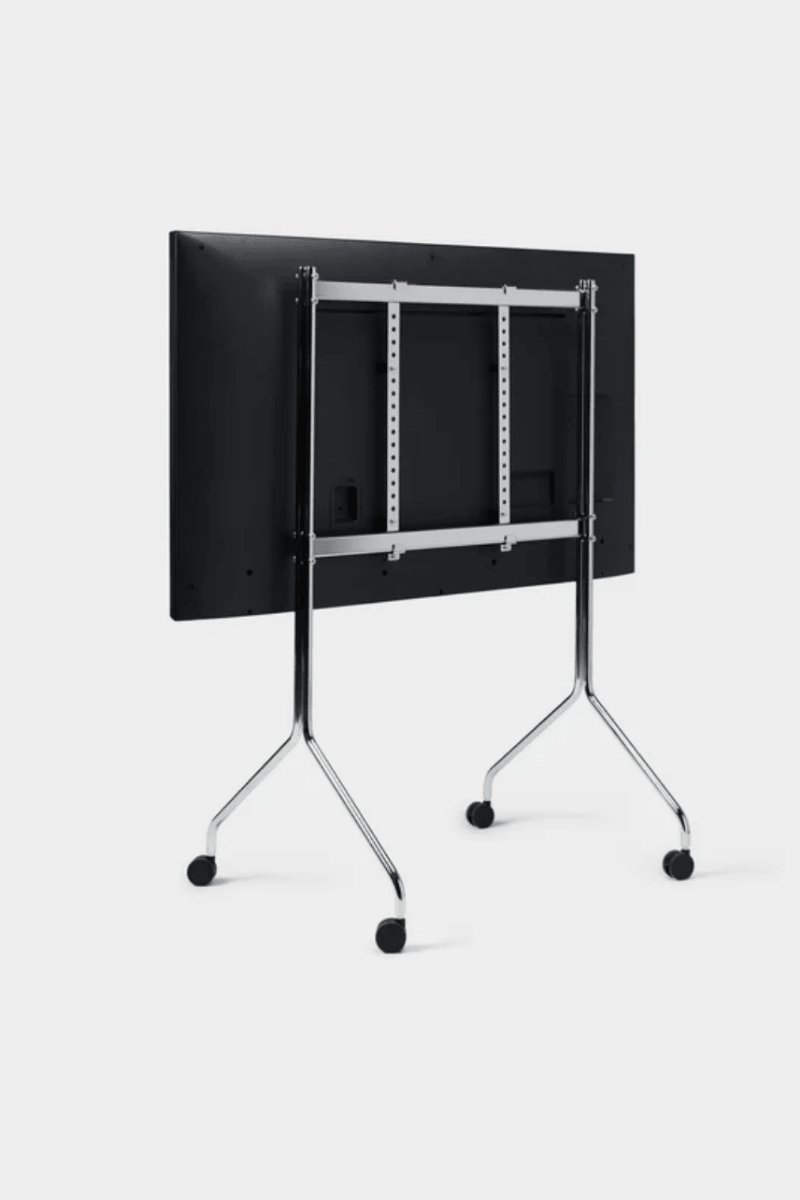Pedestal - Moon Tall TV Stand | Chrome - Tv Stand - zulqamvoxer.shop
