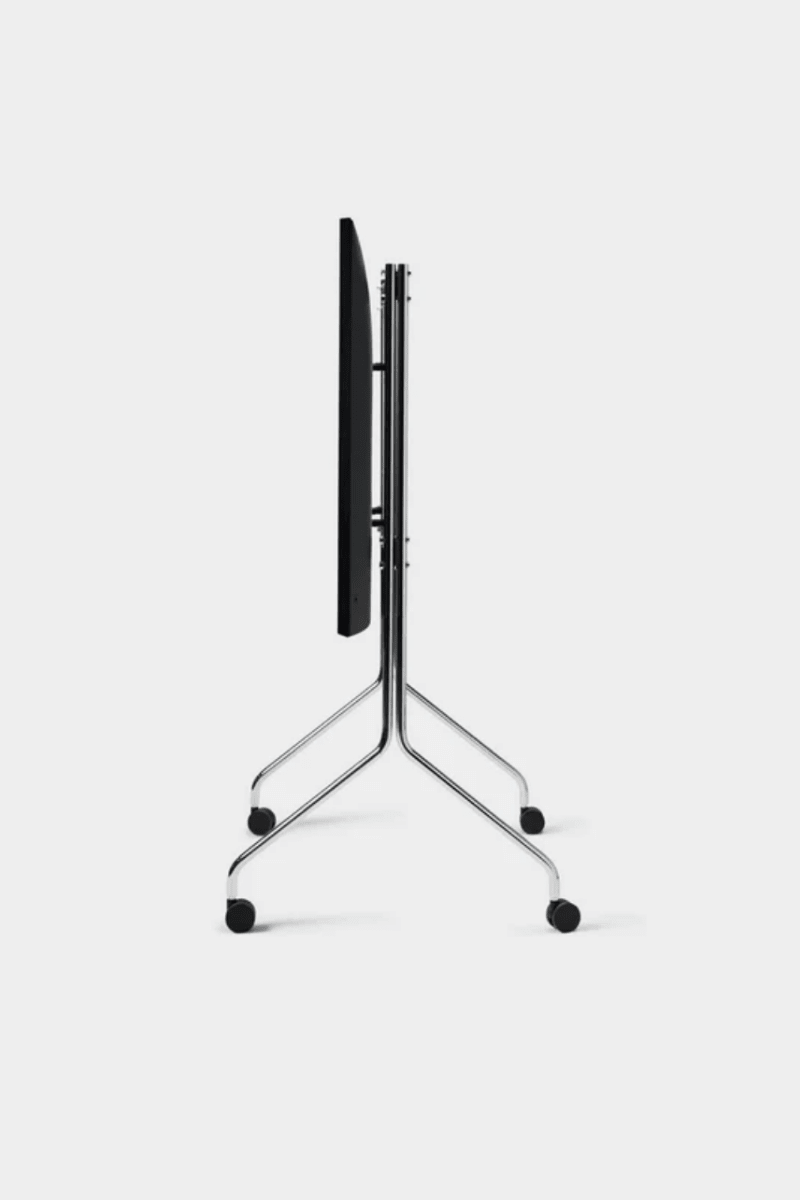 Pedestal - Moon Tall TV Stand | Chrome - Tv Stand - zulqamvoxer.shop