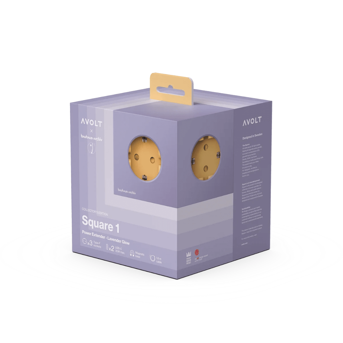 Avolt - Square 1 USB-C | Bauhaus-Archiv Lavender Glow - Socket - zulqamvoxer.shop